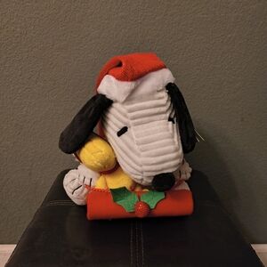 Snoopy Woodstock Dan Dee Sled Sleighing Animated Plush Christmas Skating Music